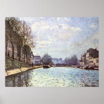 Alfred Sisley - Ansicht Kanals Saint-Martin 1870 Print