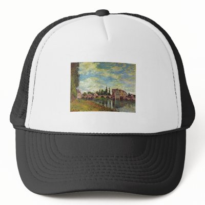 Alfred Sisley Brücke, Mühle v Moret im Sommer 1888 Hats by inquester