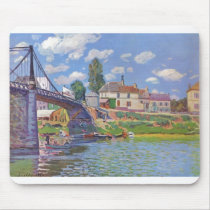 Alfred Sisley Brücke vn Villeneuve-la-Garenne 1872 Mousepad