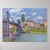 Alfred Sisley Brücke vn Villeneuve-la-Garenne 1872 Poster
