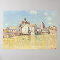 Alfred Sisley Brücke von Moret in der Morgensonne Poster