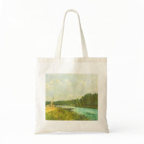 Alfred Sisley - Die Ufer der Oise 1878-1880 Canvas Bag