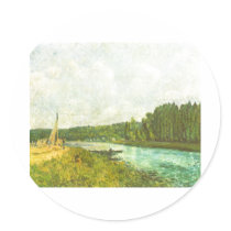 Alfred Sisley - Die Ufer der Oise 1878-1880 Stickers