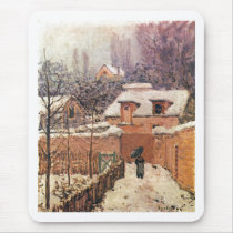 Alfred Sisley Garten im Louveciennes Schnee 1874 Mousepads