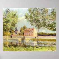 Alfred Sisley Häuser am Ufer der Loing 1889 Poster