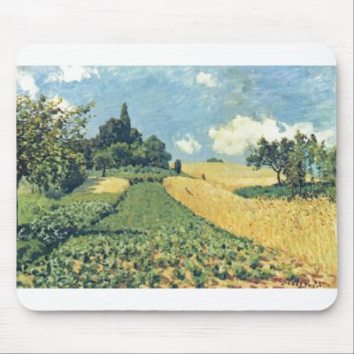Alfred Sisley - Hügeln von Argenteuil 1873 oil Mouse Pads by inquester