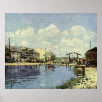 Alfred Sisley - Kanal - Le canal Saint-Martin 1872 Posters