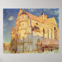 Alfred Sisley - Kirche von Moret 1893 Oil Church Print
