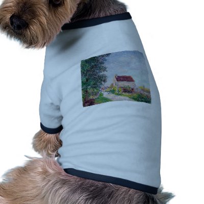 Alfred Sisley - Le village des Sablons 1885 Oil Pet Tshirt by inquester