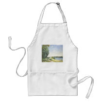 Alfred Sisley - Normandie 1894 Oil on Canvas Apron