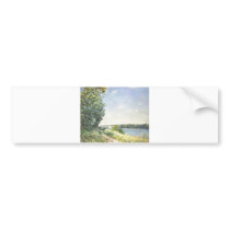 Alfred Sisley - Normandie 1894 Oil on Canvas Bumper Sticker