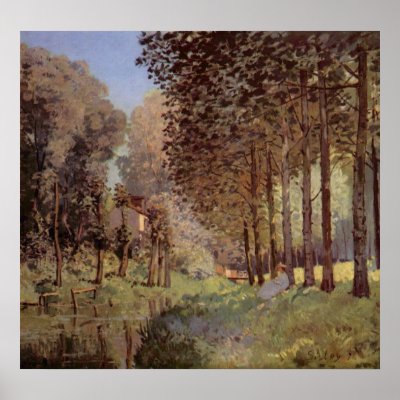 Alfred Sisley - Rast am Flußufer 1872 Oil Canvas Posters by inquester