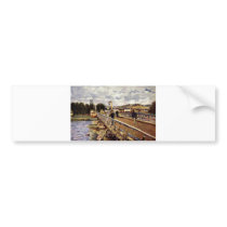 Alfred_Sisley Steg in Argenteuil 1872 Oil Bridge Bumper Sticker