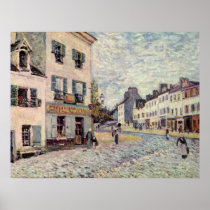 Alfred Sisley Straße in Marly 1976 Oil Poster