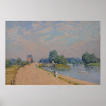Alfred Sisley The Road to Hampton Court 1874 Posters
