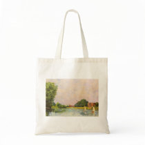 Alfred Sisley - Themse bei Hampton Court 1874 Tote Bag