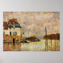 Alfred Sisley - Überschwemmung von Port-Marly 1876 Poster