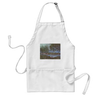 Alfred Sisley Weg der alten Fähre in By 1880 Aprons by inquester