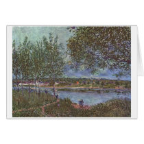 Alfred Sisley Weg der alten Fähre in By 1880 Greeting Cards