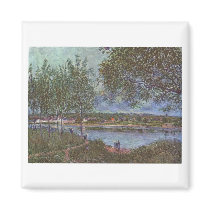Alfred Sisley Weg der alten Fähre in By 1880 Fridge Magnet