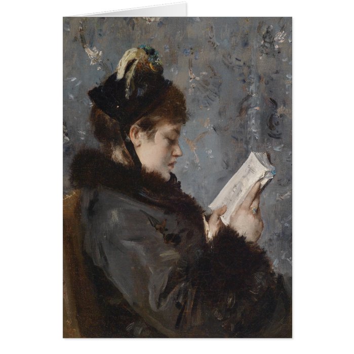 Alfred Stevens Reading young lady CC0459 Card