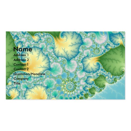 Algae - Fractal Business Card Template (front side)