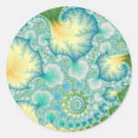 Algae - Fractal Round Sticker
