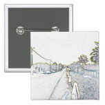 Algarve Digital Sketch Pinback Button