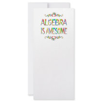 Algebra is Awesome Custom Rack Card