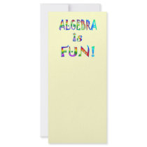 Algebra is Fun rack cards