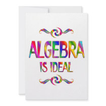 Algebra is ideal custom invite