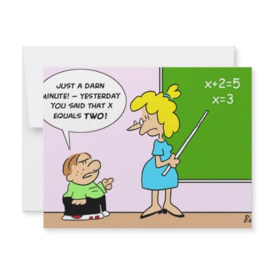 algebra kid teacher yesterday x equals two announcement by rexfmay