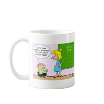 algebra kid teacher yesterday x equals two mug