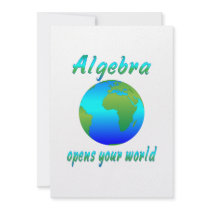 Algebra Opens Worlds Personalized Invitations