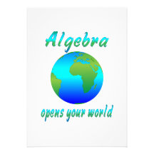Algebra Opens Worlds Personalized Invitations