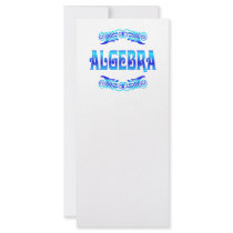 ALGEBRA CUSTOMIZED RACK CARD