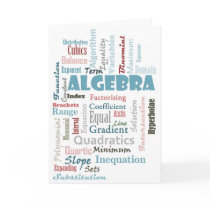 Algebra Vocabulary Greeting Cards