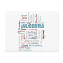 Algebra Vocabulary Post Card