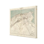 Algeria Atlas Map Canvas Prints