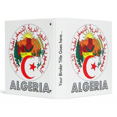 Algeria Coat of Arms 3 Ring Binder by representmycountry