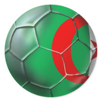 Algeria flag Algerian soccer ball gifts Round Stickers
