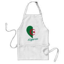 Algeria Flag Heart aprons by Vexillophile Algeria Flag Heart aprons