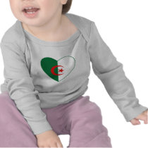 Algeria Flag Heart T-Shirt by FlagAndMap Algeria Flag Heart T-Shirt
