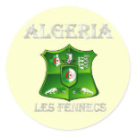 Algeria flag Les Fennecs Soccer Football shield Round Stickers