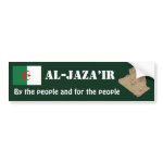 Algeria Flag Map Text Bumper Sticker