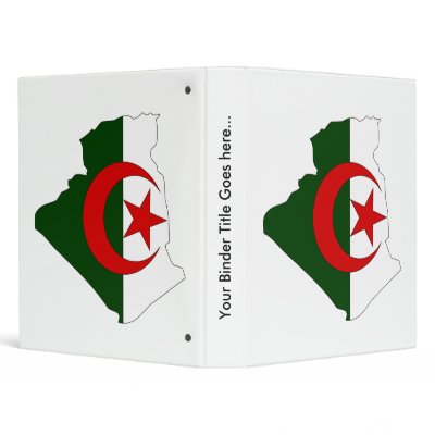 Algeria Flag Map full size Binders by representmycountry
