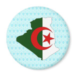 Algeria Flag Map full size Fridge Magnet