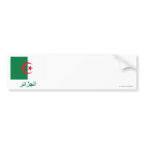 Algeria Flag with Name in Arabic bumper stickers by Vexillophile Algeria Flag with Name in Arabic bumper stickers