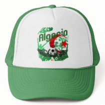 Algeria grunge art Football fans Algerie gifts Trucker Hat