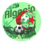 Algeria grunge art Football fans Algerie gifts Round Sticker